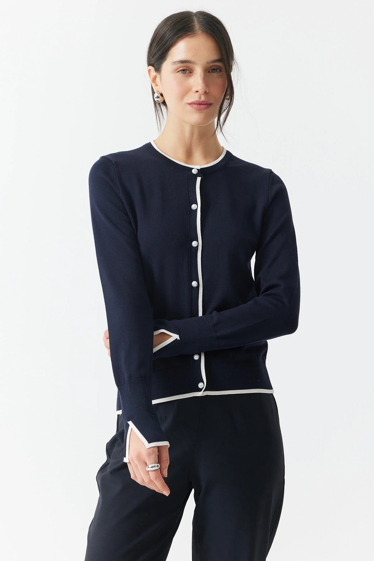 Women's Buttoned Knit Cardigan