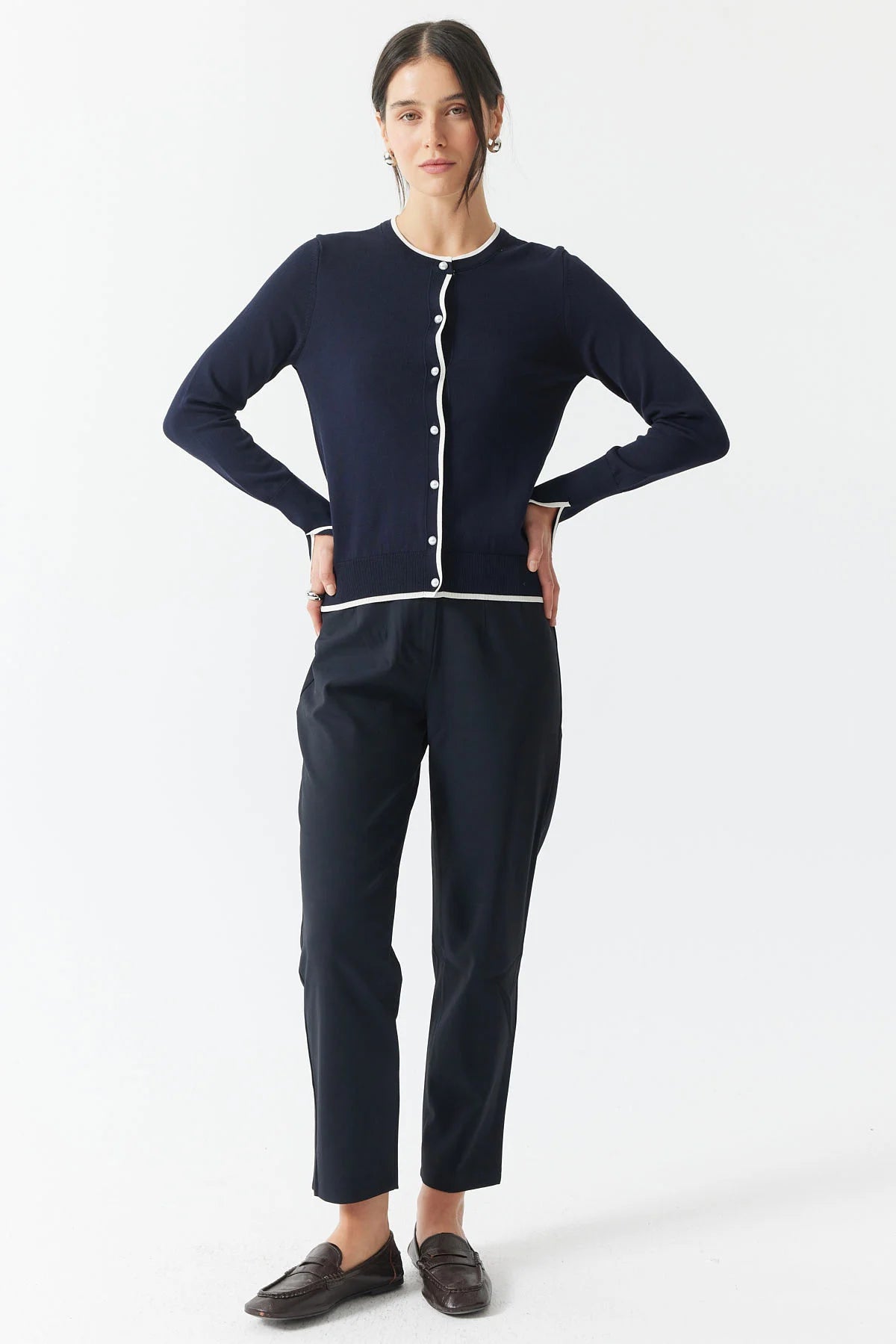 Women's Buttoned Knit Cardigan
