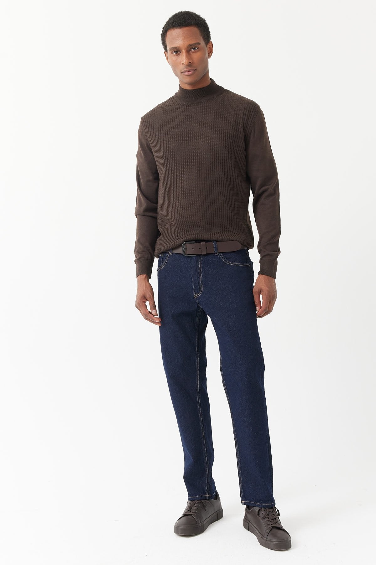 Men's Half Turtleneck Knit Sweater