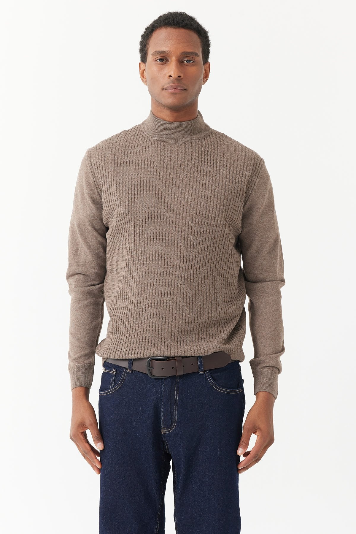 Men's Half Turtleneck Knit Sweater