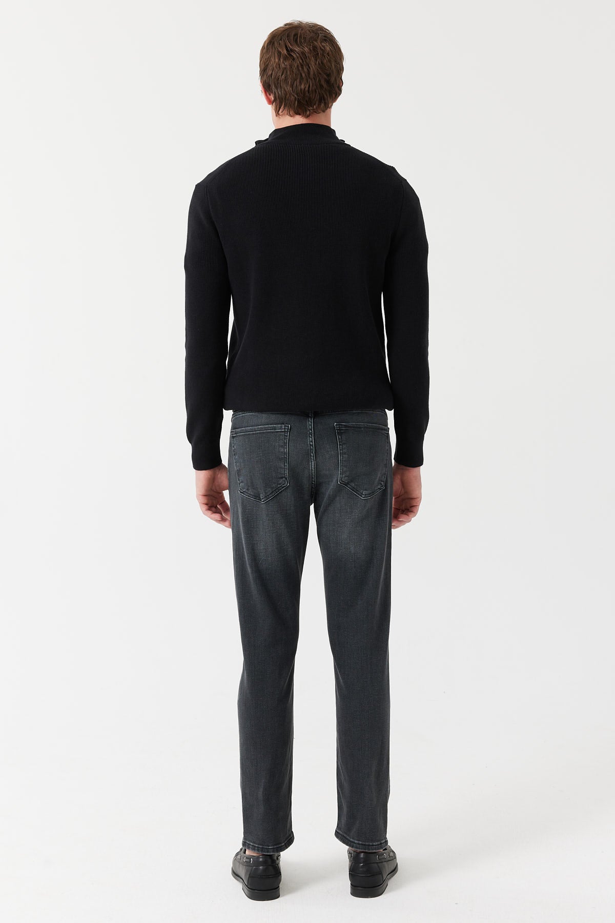 Men's High Waist Slim Fit Jeans