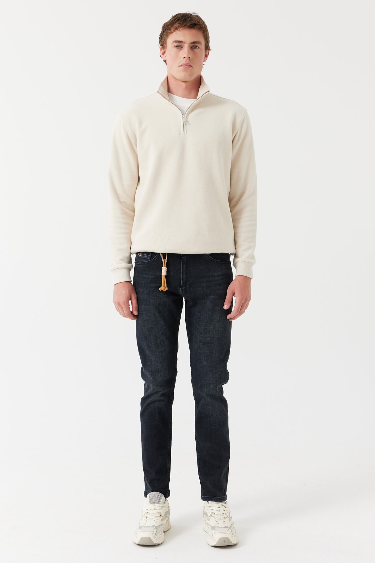 Men's High Waist Slim Fit Jeans