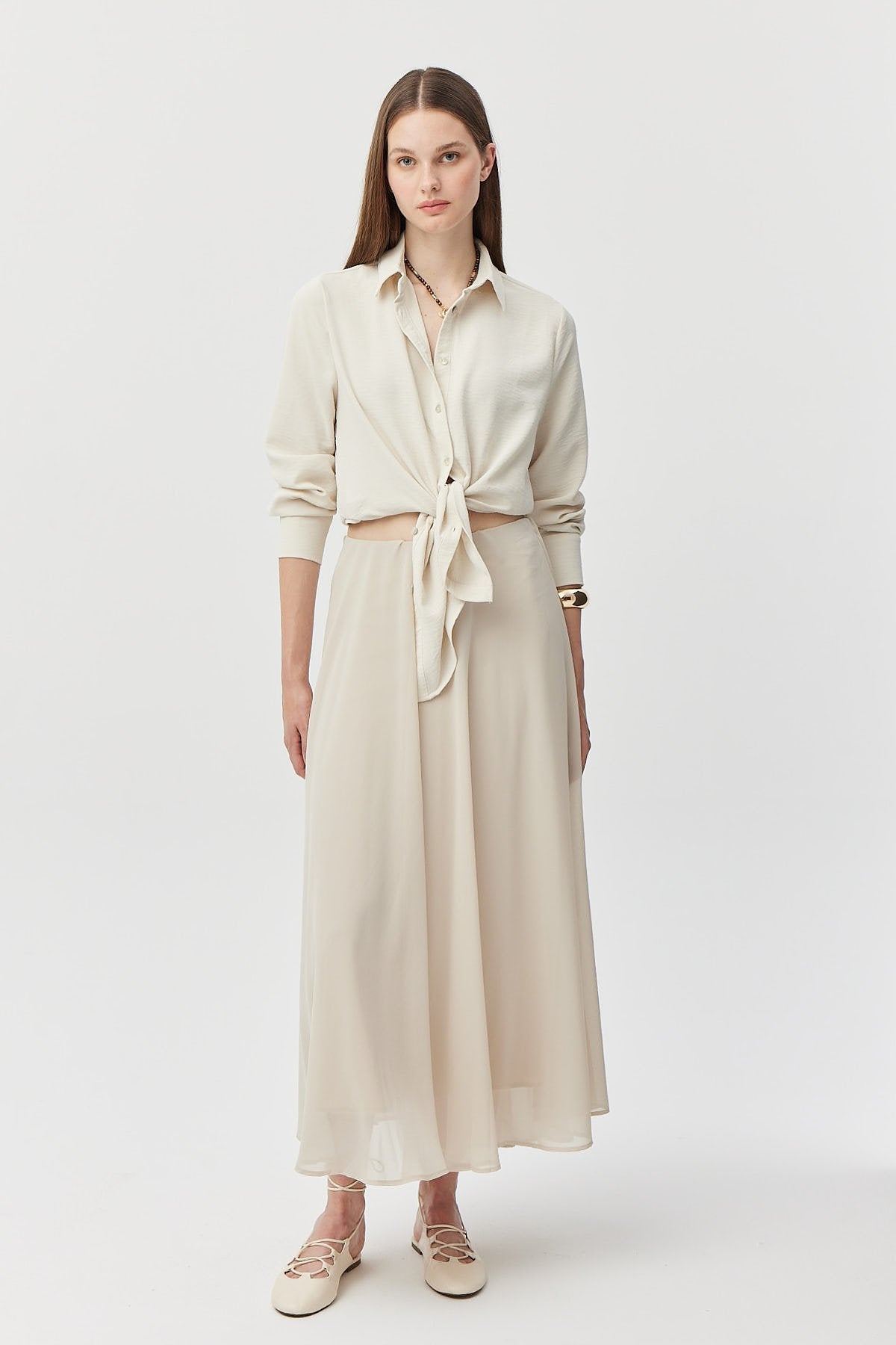 Women's Lined Chiffon Skirt