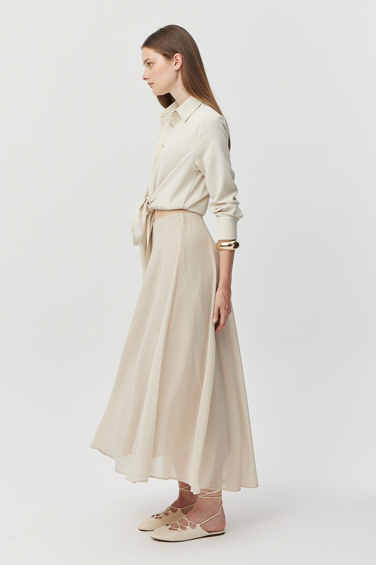Women's Lined Chiffon Skirt