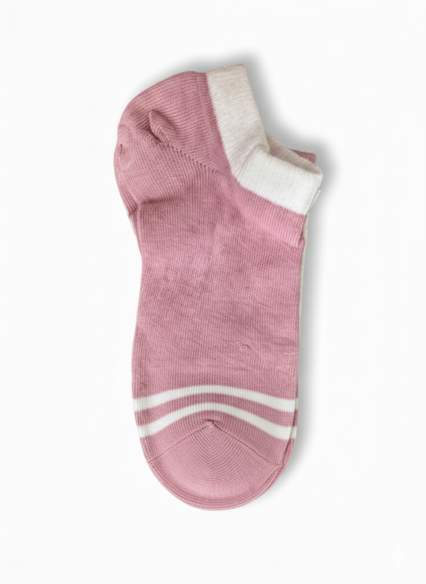 Girl's Rubber Colored Bootie Two-Pack Socks