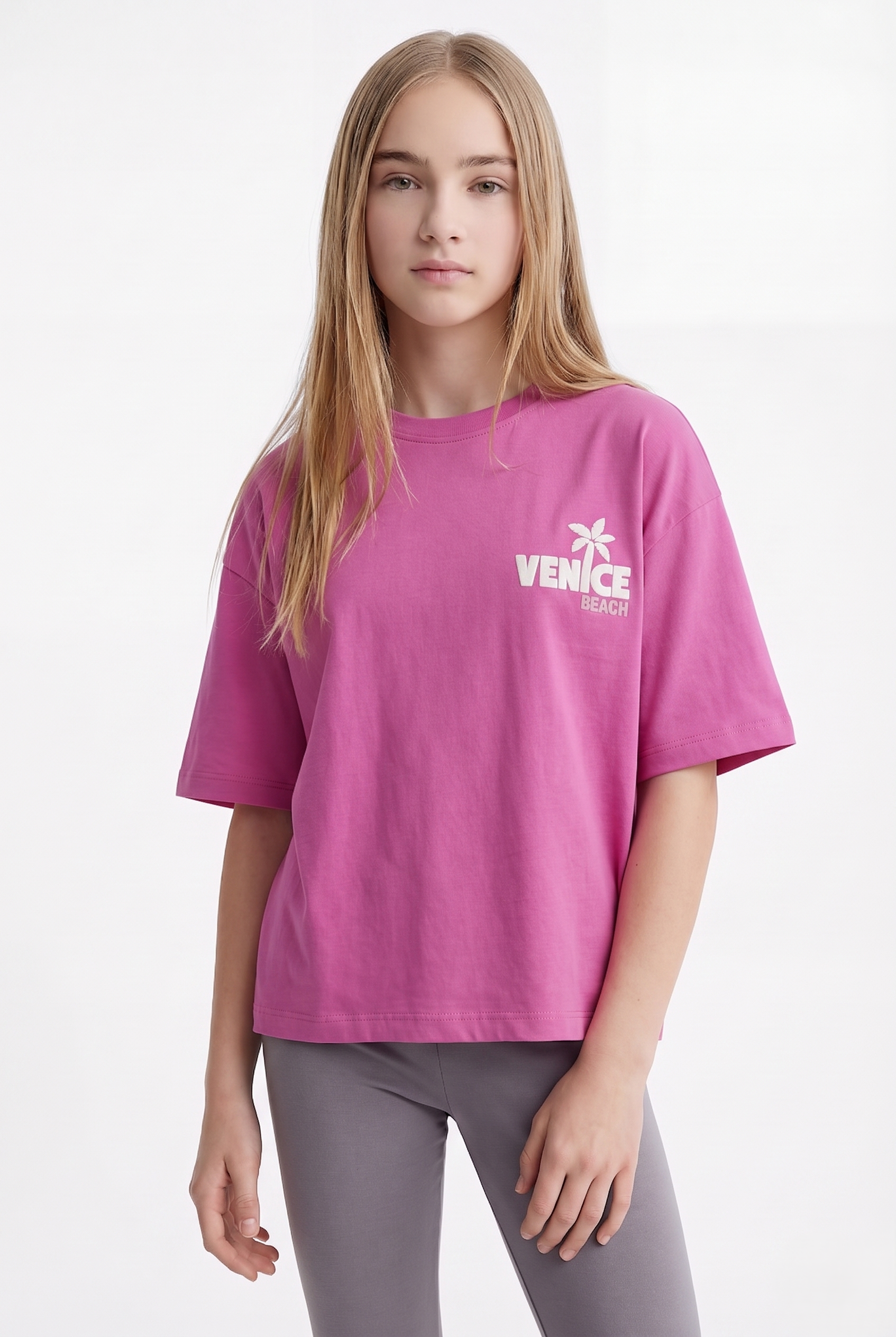 Girl's Printed Basic T-shirt