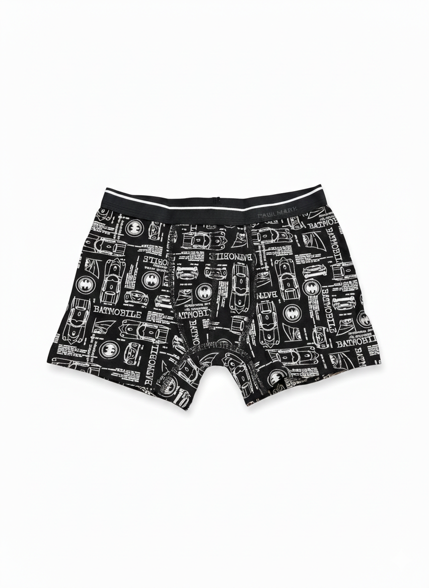 BOYS' PATTERNED SINGLE BOXER SHORTS