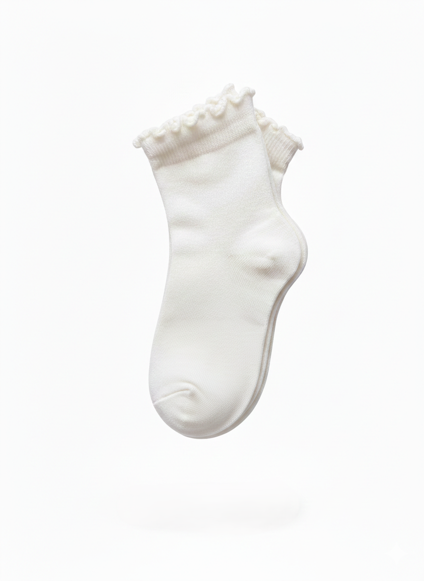 Girl's Overlock Bootie Two-Pack Socks