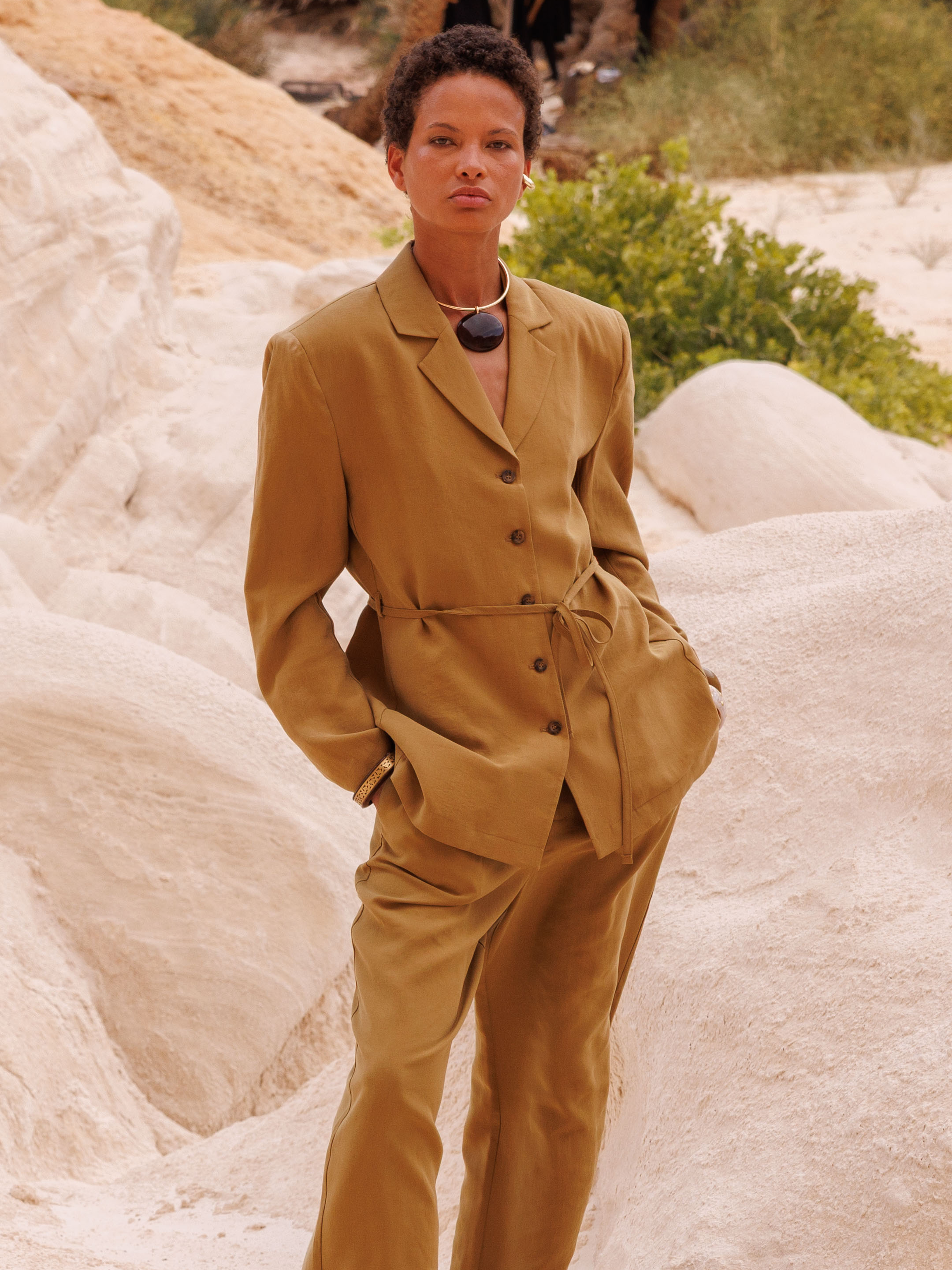 Women's Jacket with Tie Detail
