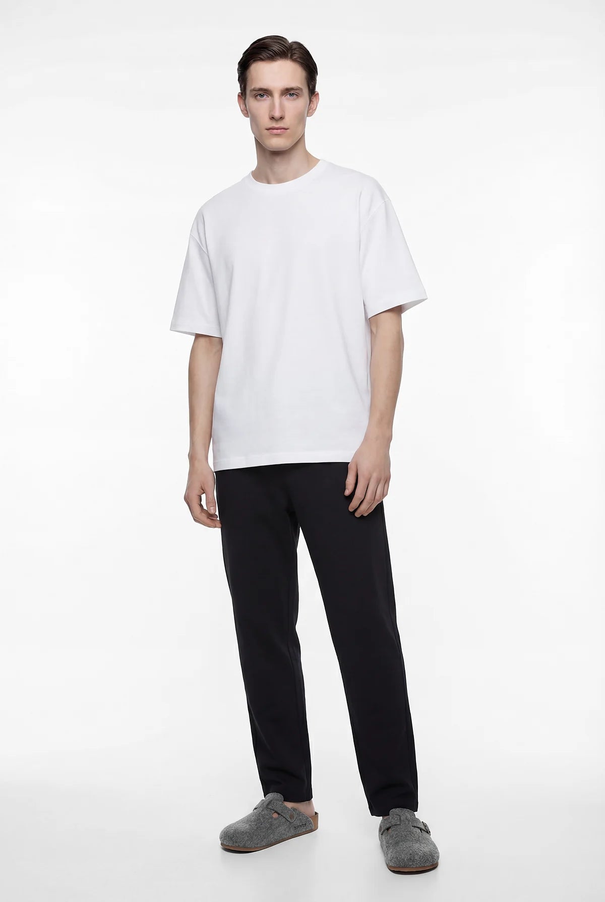 Men's Basic Pajama Bottoms with Elastic Waistband