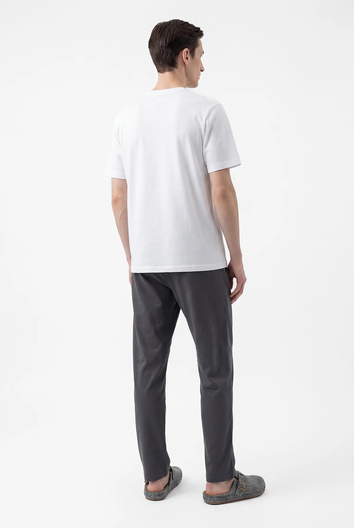 Men's Basic Pajama Bottoms with Elastic Waistband