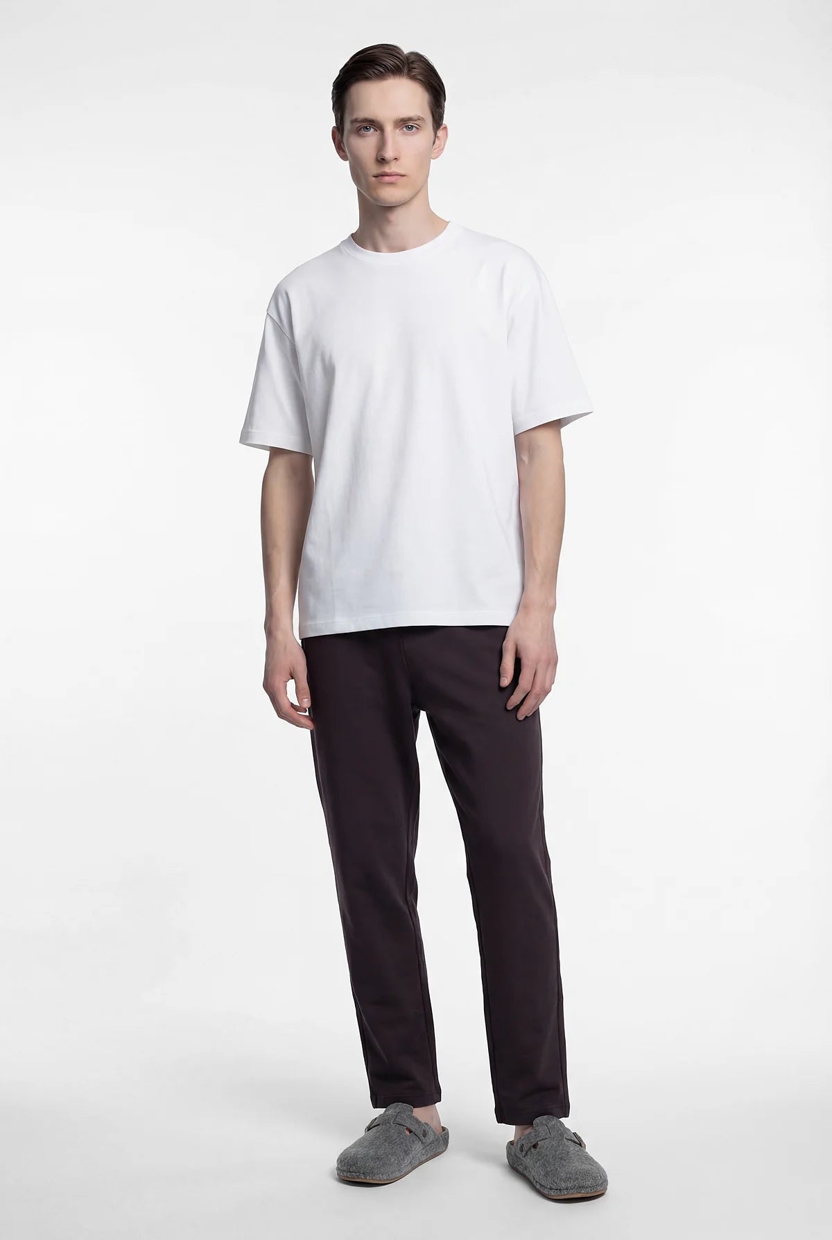 Men's Basic Pajama Bottoms with Elastic Waistband