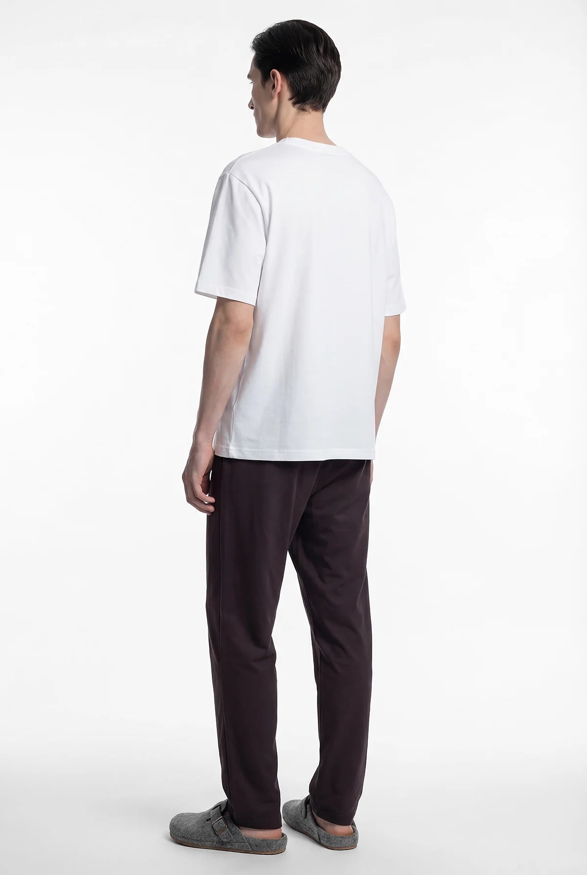 Men's Basic Pajama Bottoms with Elastic Waistband