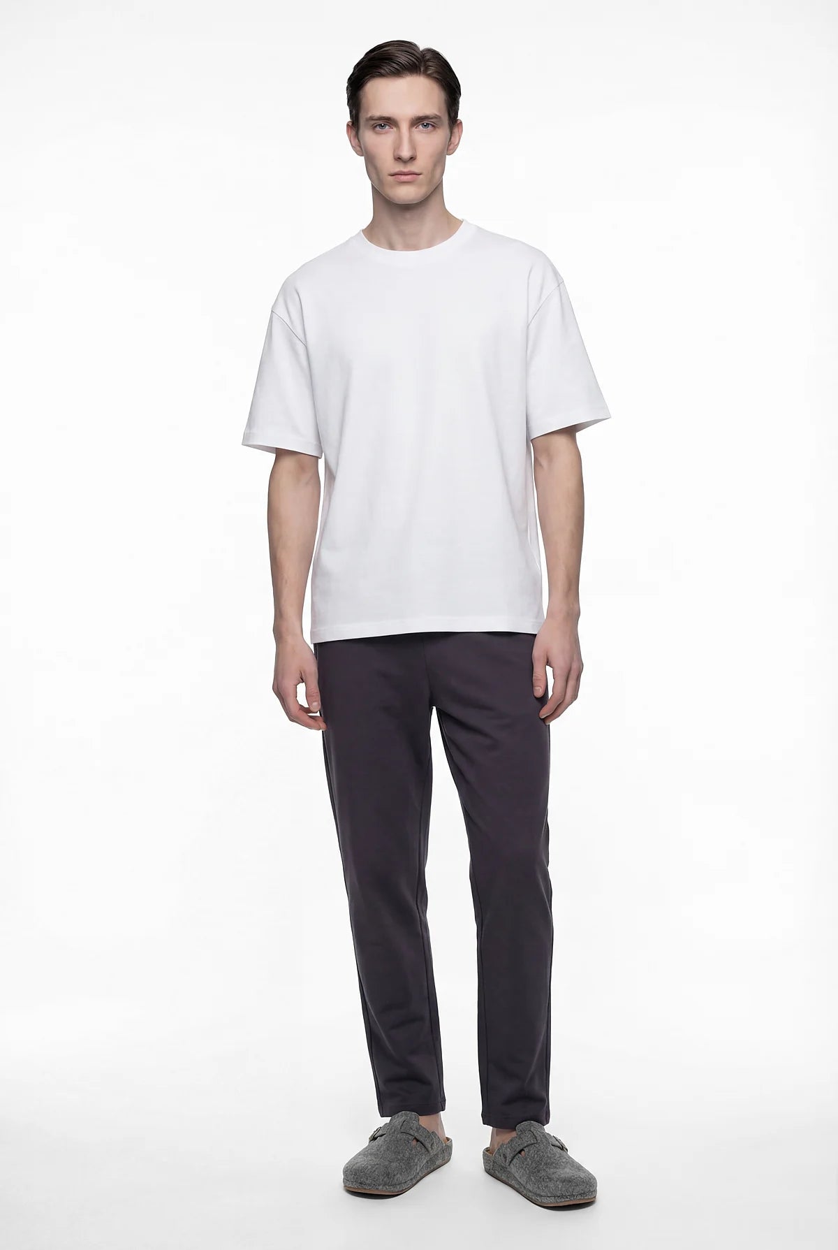 Men's Basic Pajama Bottoms with Elastic Waistband