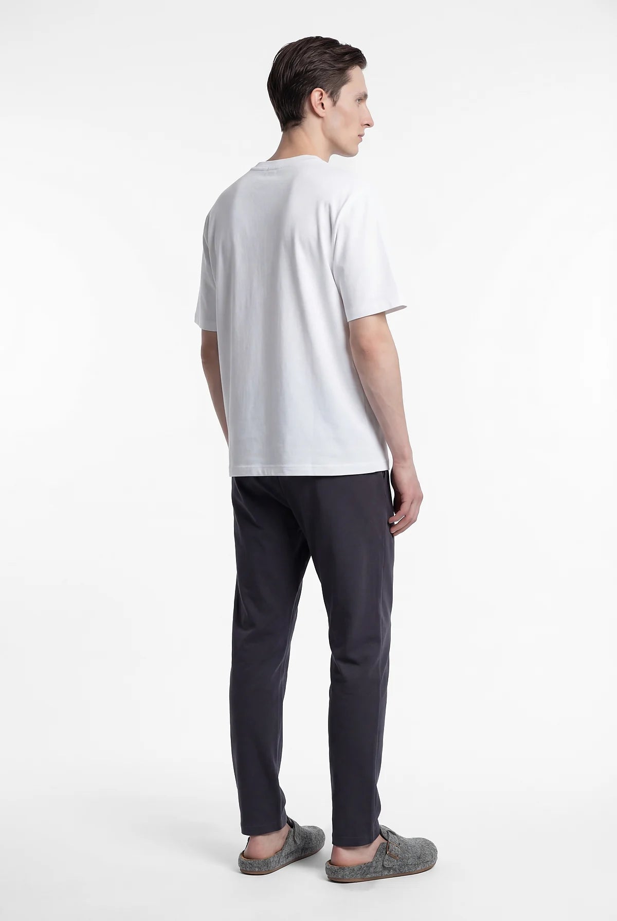 Men's Basic Pajama Bottoms with Elastic Waistband
