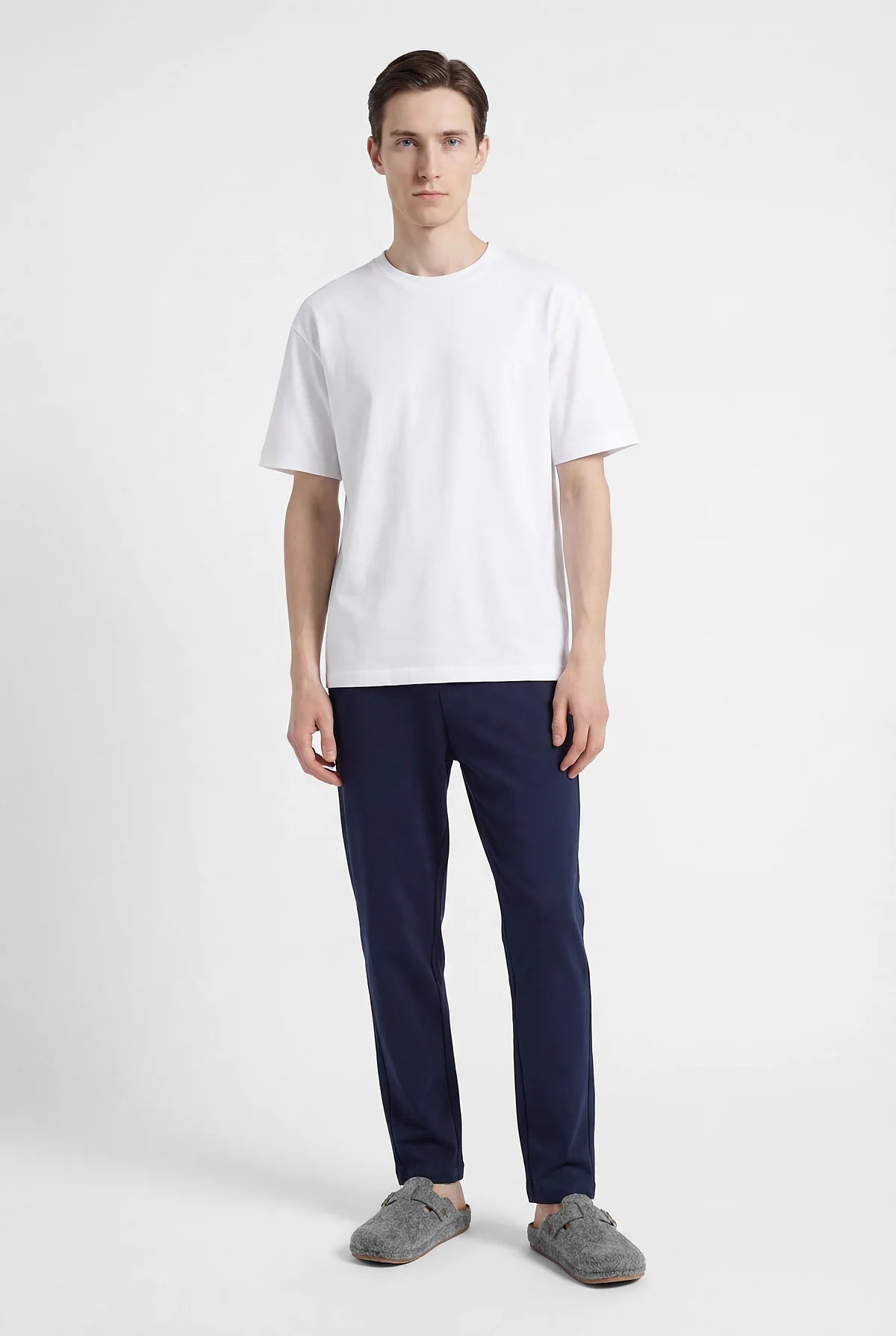 Men's Basic Pajama Bottoms with Elastic Waistband