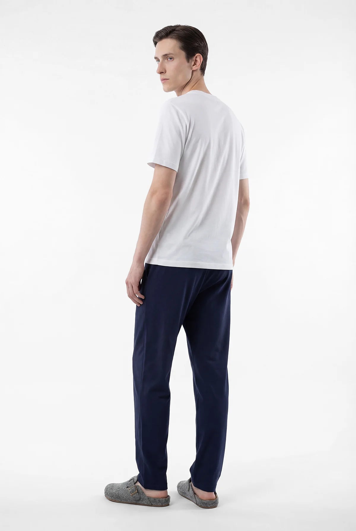 Men's Basic Pajama Bottoms with Elastic Waistband