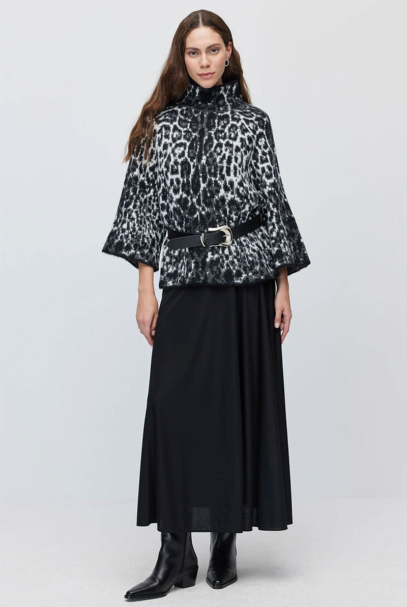 Women's High Waist A-Line Long Skirt